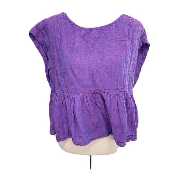 Anthropologie Holding Horses Linen Swing Blouse - Picture 1 of 6